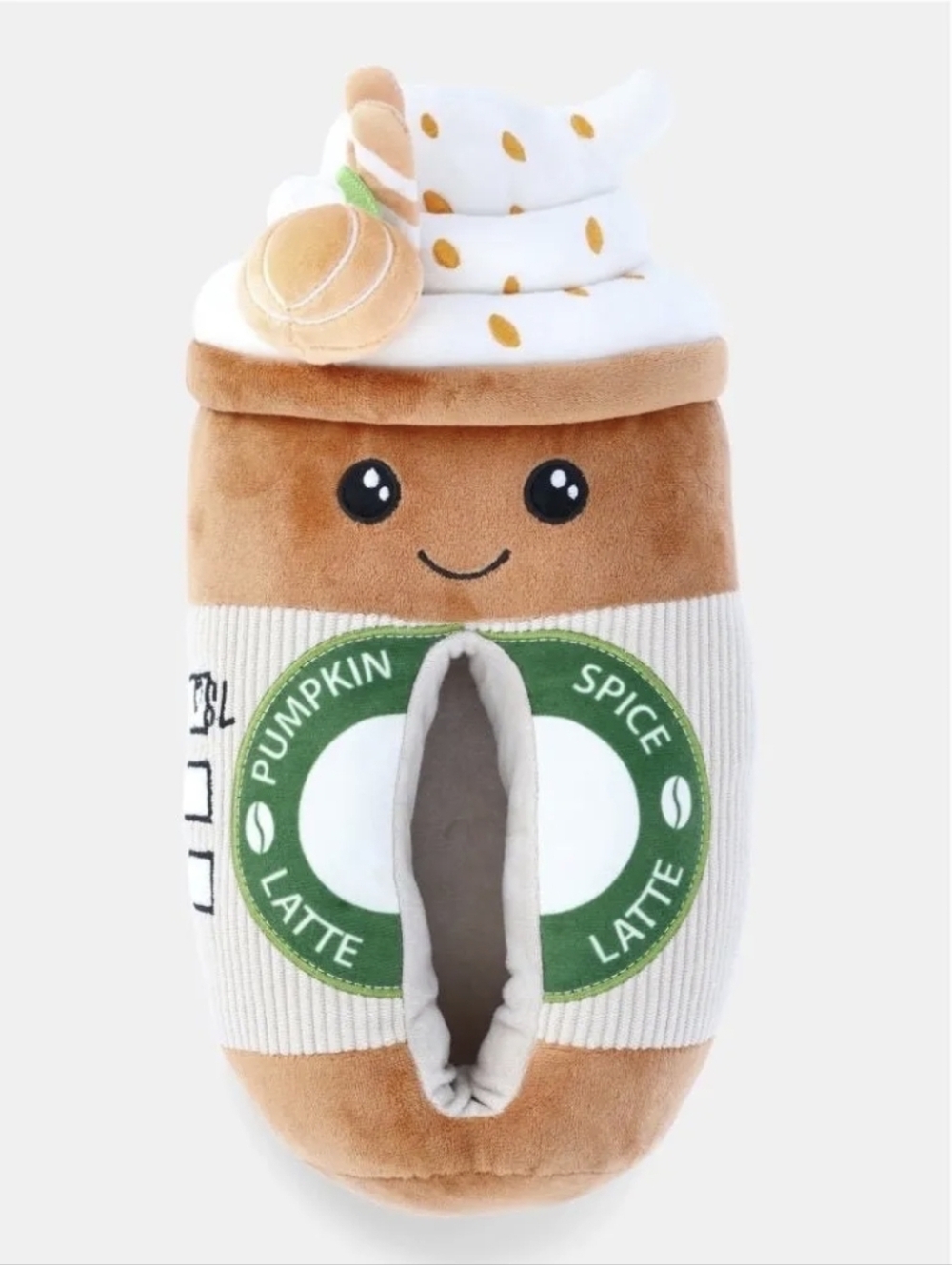 Feetmoji Womems Pumpkin Latte Plush Slippers, Various Sizes. NWT